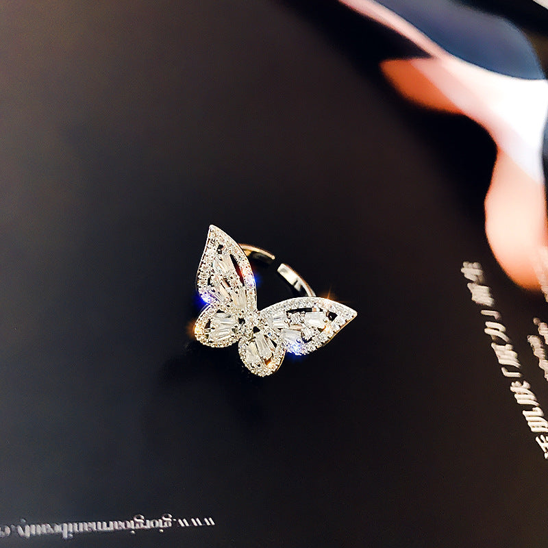 Aleación De Anillos De Diamantes Completos De Mariposa al por mayor